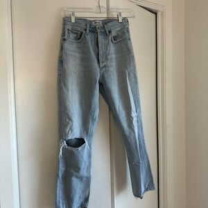 Agolde Light Blue Straight Leg Jeans